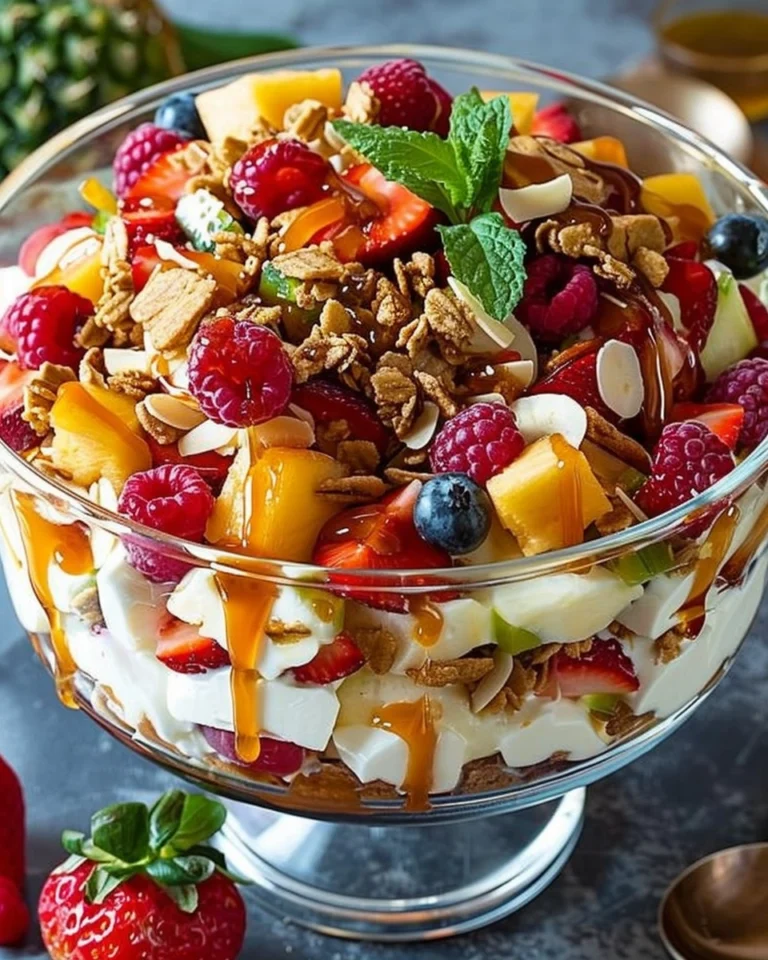 Caramel Crunch Cheesecake Fruit Salad