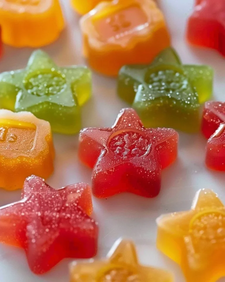A bowl of colorful homemade fruit gummies made with natural ingredients