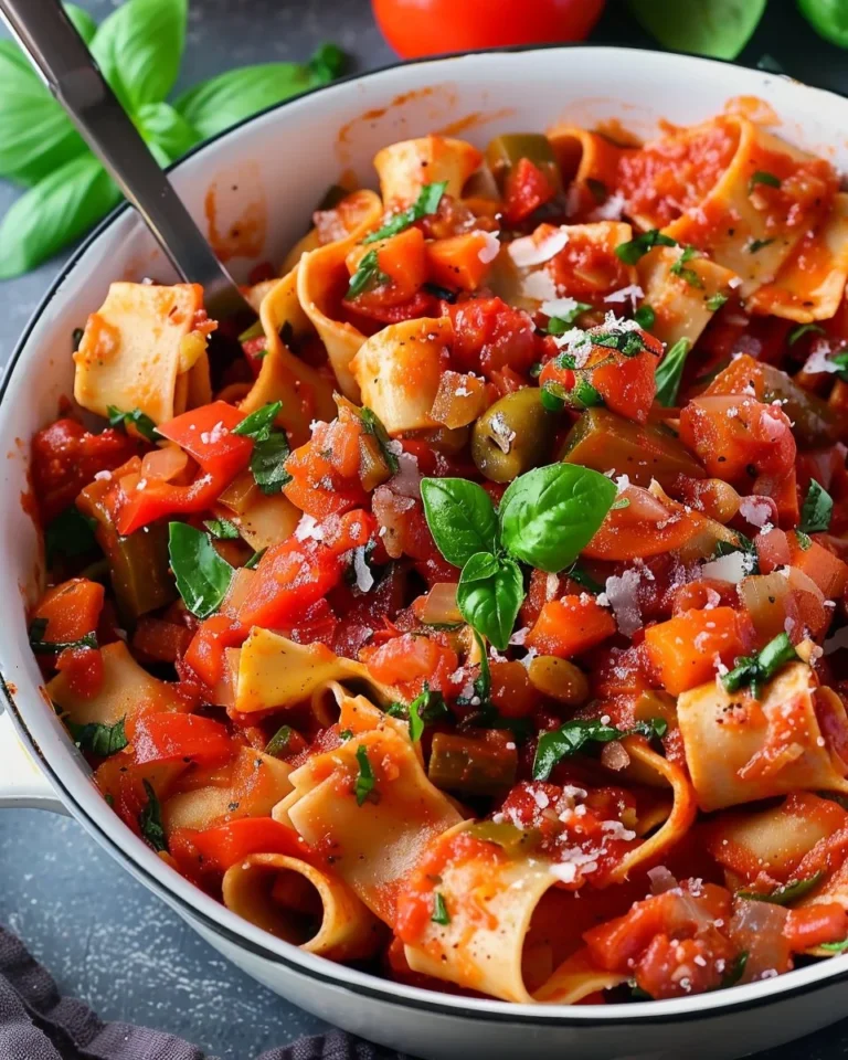 Catherine's flavorful Vegetable Antipasto Sauce made with fresh ingredients.