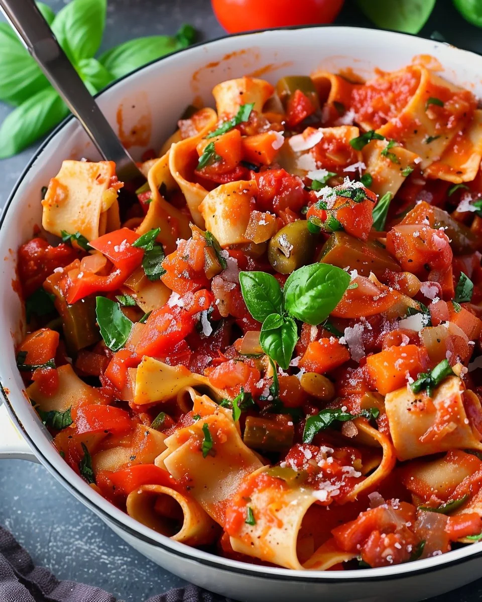 Catherine's flavorful Vegetable Antipasto Sauce made with fresh ingredients.